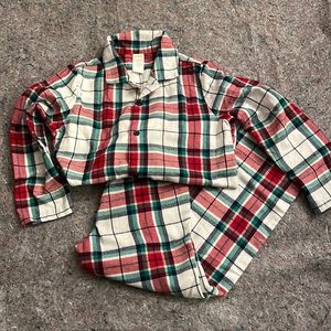Boys Gymboree Size M Holiday Flannel 2pc Pajamas